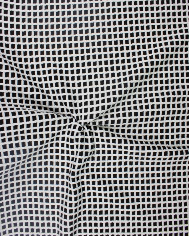 Lainage poly carreaux Blanc - Tissushop